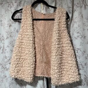 Women's Cream Textured Vest